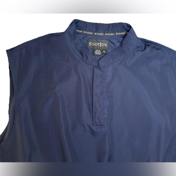 FootJoy Wind Vest Mens XL Navy Quarter Zip Mock Neck Golf Sleeveless - Picture 5 of 11